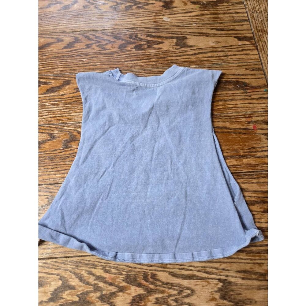 Blue Sleeveless Crop Top - Picture 5 of 5
